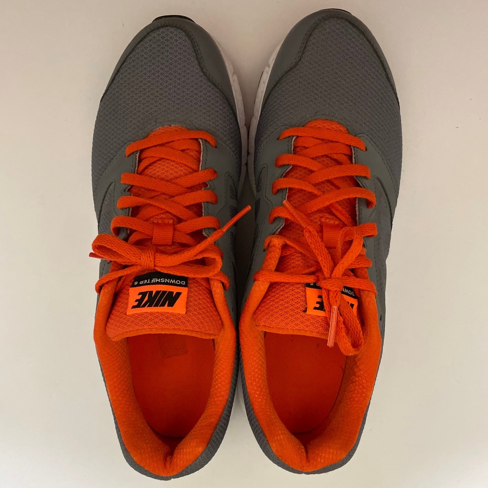 Nike Downshifter 9.5 Running Gymwear Shoes Mens 9 Grey Black Orange 852459-001 - Picture 5 of 6